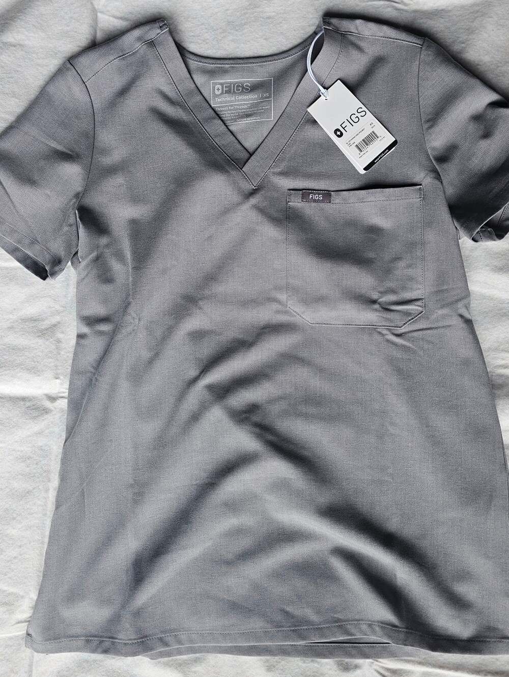 NWT Figs Dark Space Grey Scrub Top